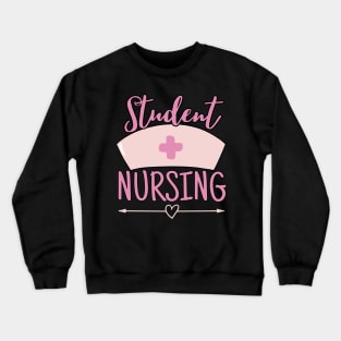 Pastel Nurse Students Nursing Pink Crewneck Sweatshirt